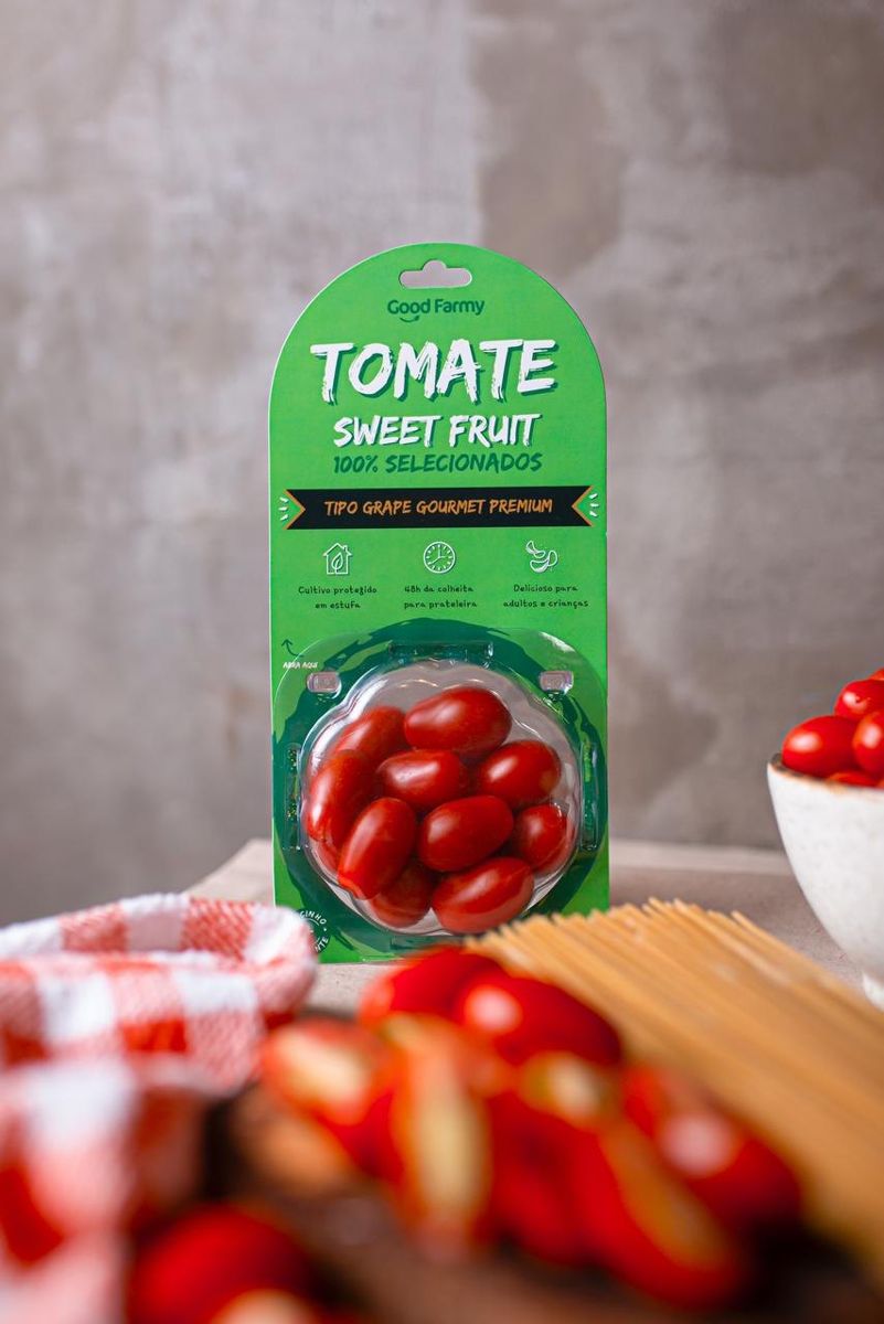 Tomate grape como snack: novas ocasiões de consumo, foto real Good Farmy